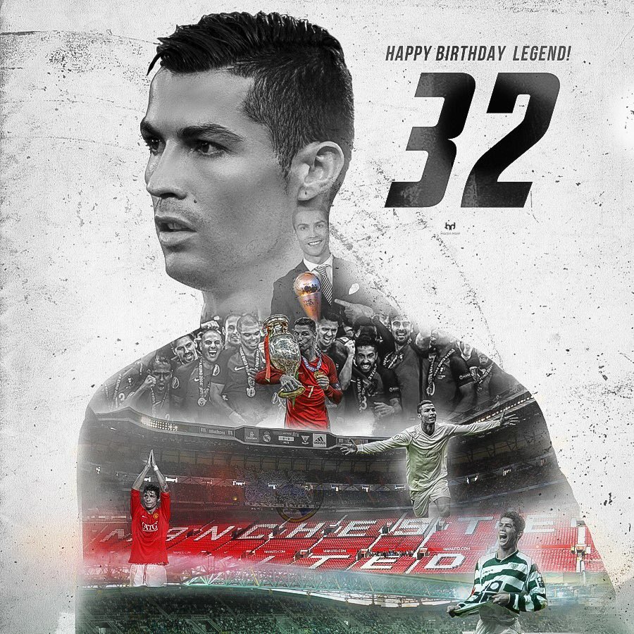Happy birthday Cristiano Ronaldo 32 , obrigado por tudo parabéns estaremos sempre ao seu lado !!!!! 