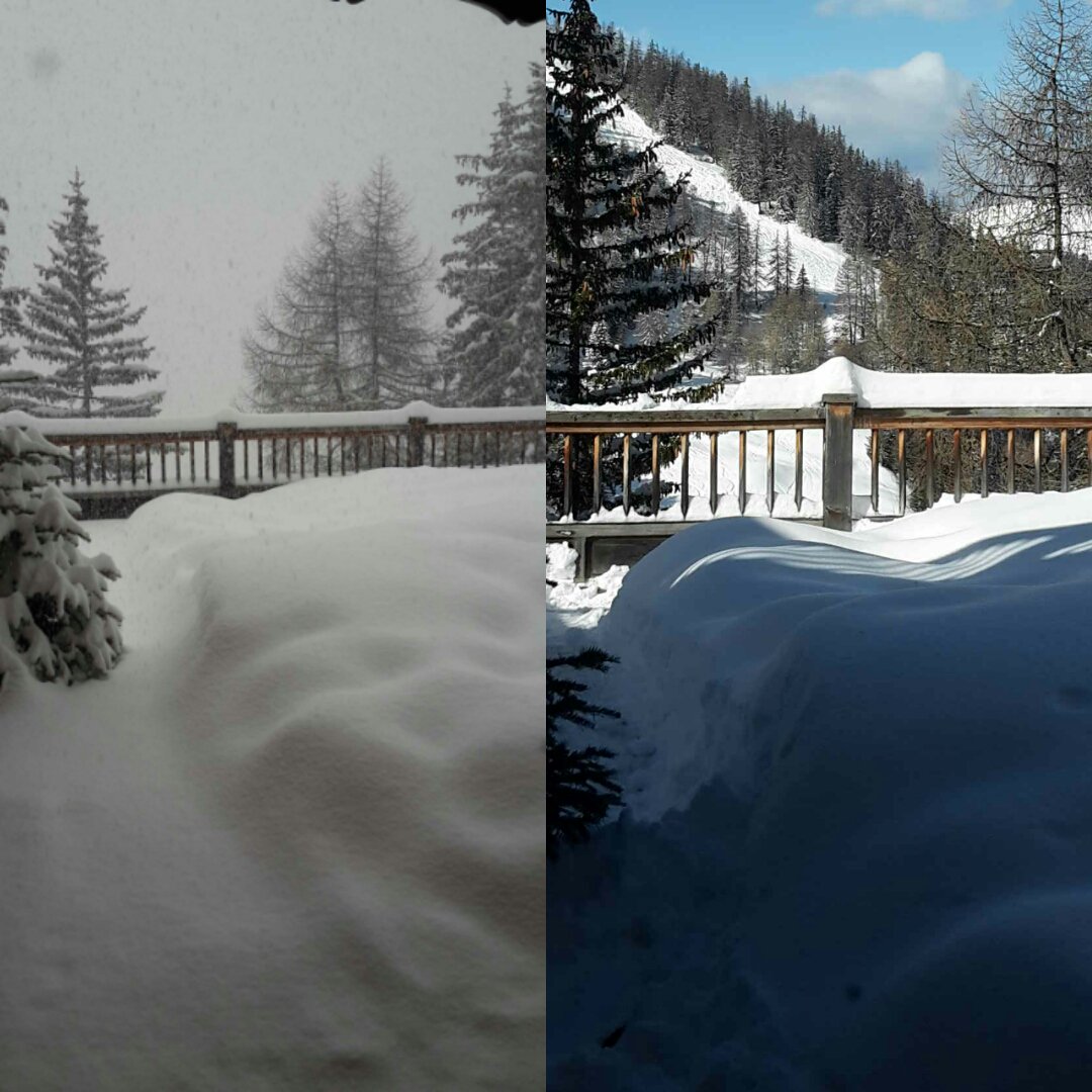 GetTheSkibug's tweet photo. What a difference an hour can make!! #skibug #snoworsun? #fourseasons #freshpow #blueskies #whatawonderfulworld https://t.co/MxKNJtbHcI