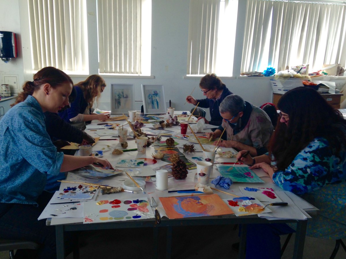 EmilyHarperArt's tweet photo. A really enjoyable morning spent teaching the @YorkOpenStudios 'An Introduction to Painting' workshop. Look at the fantastic results! https://t.co/Io5epczdcU