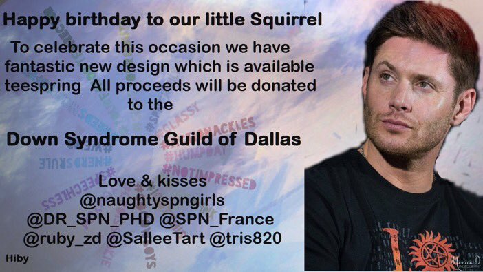 tris820's tweet photo. #SPNFamily we raised $1450 for TWLOHA for Jared, can we beat it for Jensen &amp; the Down Syndrome Guild of Dallas?🎈🎈 https://t.co/eiYRwftzpc https://t.co/KJMYnw3Udv