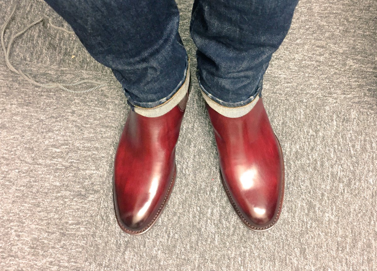 mikedolbear's tweet photo. Got some new @Lussoti_UK boots for today #YoungDrummerOfTheYear17 https://t.co/jVoKlKQtct