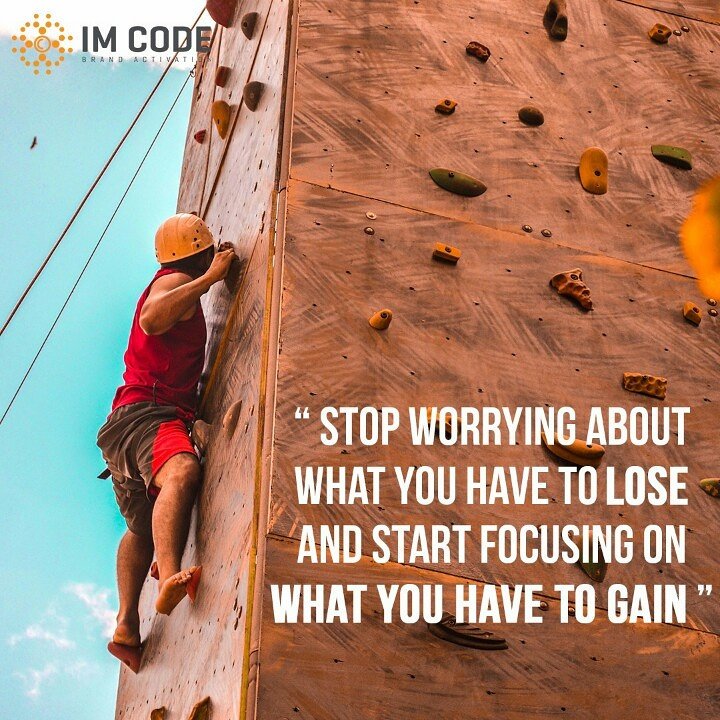 IMCode_ID's tweet photo. "Stop worrying about what you have to lose and start focusing on what you have to gain." #imcode #indonesia #jakarta #brandactivation https://t.co/XmcAFnaP7m