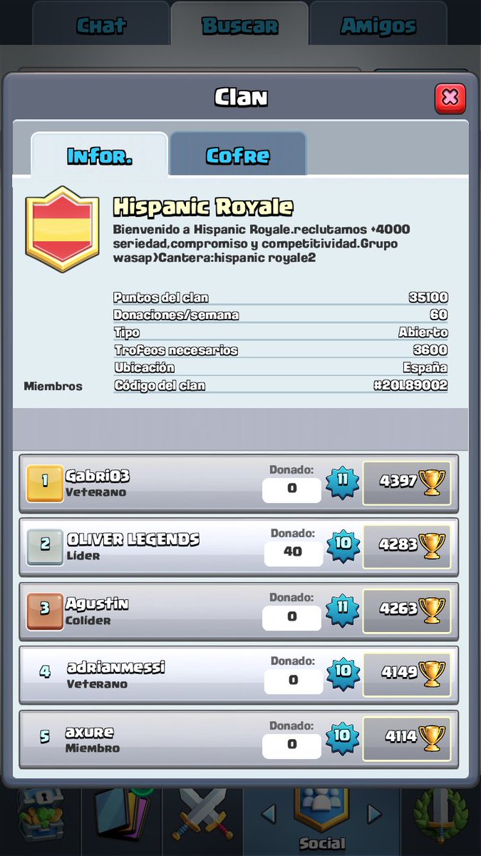 HispanicRoyale's tweet photo. MIGRACIÓN DE CLAN .      Cantera : HispanicRoyale2 https://t.co/Qfiy8NpWML