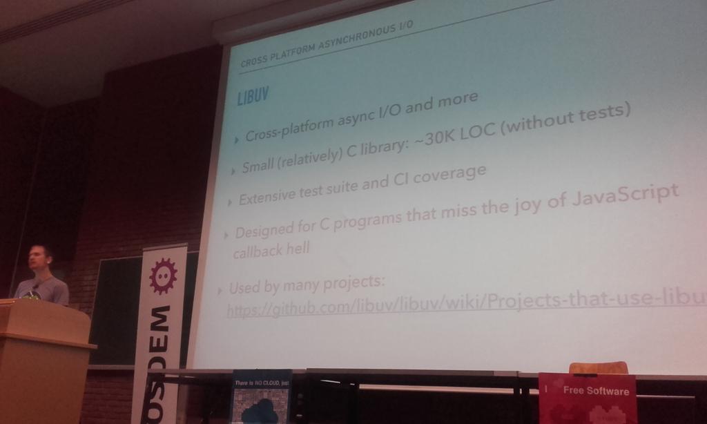 jomivi's tweet image. Time for #libuv with @saghul at #FOSDEM