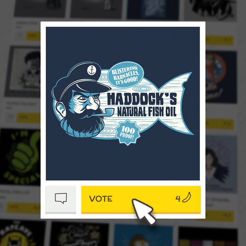 Wistitee's tweet photo. As-tu vu nos derniers designs ? VIENS VOTER ICI : https://t.co/LJcPlwPC9z
#Haddock #Tintin #CapitainHaddock #poisson #LesAventuresDeTintin https://t.co/dbopzBkDmB