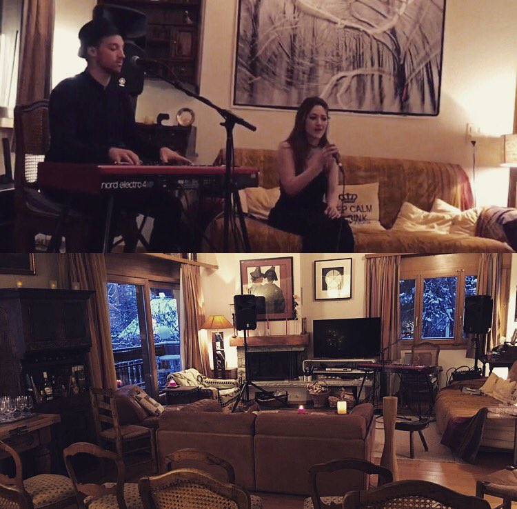 SophieDeQuay's tweet photo. Private Concert in the Mountains ☃ #exclusive #gig #sophiedequayandthewg #waveguards #valais #promotion #underthesnow @SimJacc https://t.co/RXT3gfLZER