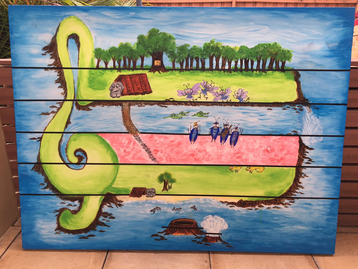 Treble Clef Island is finally finished! I can't wait until the kids see it!