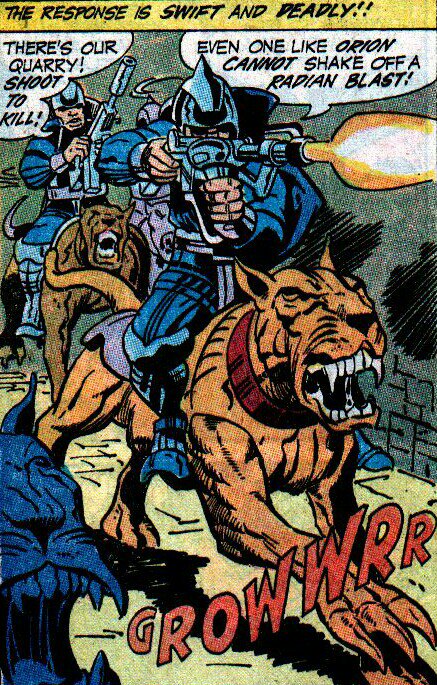 Apokolips' Grand Army units in New Gods #1: @DarkseidvsJLA's  @ParademonsArmy, @SteppenwolfvsJL's Dog Cavalry, &amp; <a href="/GrannyGoodness_/">Granny Goodness, Director, Home For Orphaned Youth</a>'s Infantry