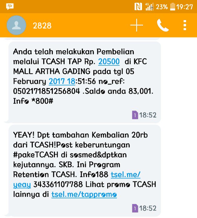 wizard_promote's tweet photo. Kapan lagi coba?! Makan ayam goreng #KFC cuma bayar Rp 500,- nih. Ayo #pakeTCASH sekarang gaes! https://t.co/k9LLNpiiFH