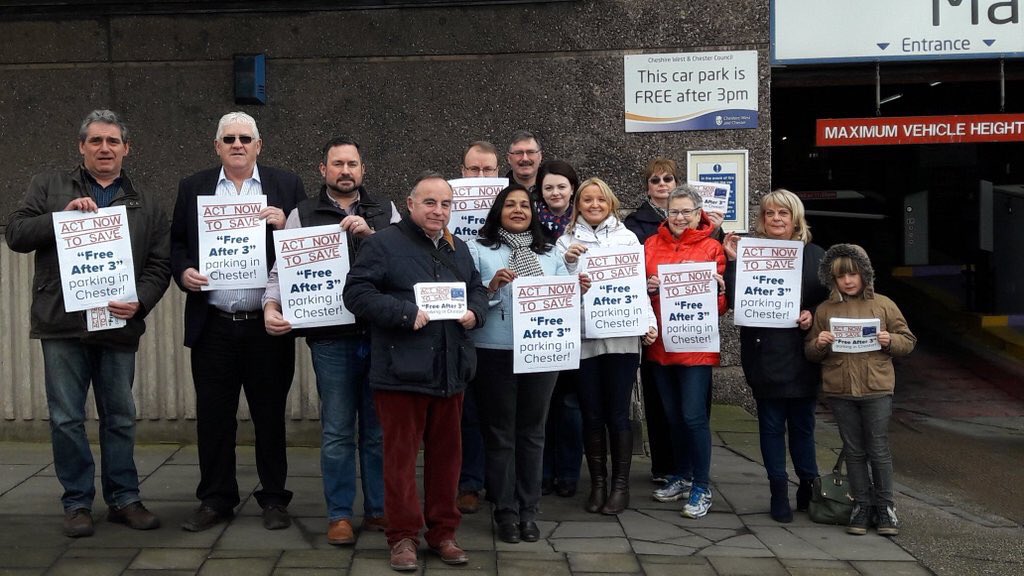 Great team out campaigning to #SaveFreeAfter3 in #Chester today! <a href="/CllrRDaniels/">Cllr Razia Daniels</a> <a href="/CllrJHoulbrook/">Bluebird4Upton</a> <a href="/CllrHDeynem/">Hugo Deynem</a> <a href="/pamelachester/">Pamela Chester</a> <a href="/CllrMikeJones/">Mike Jones</a>