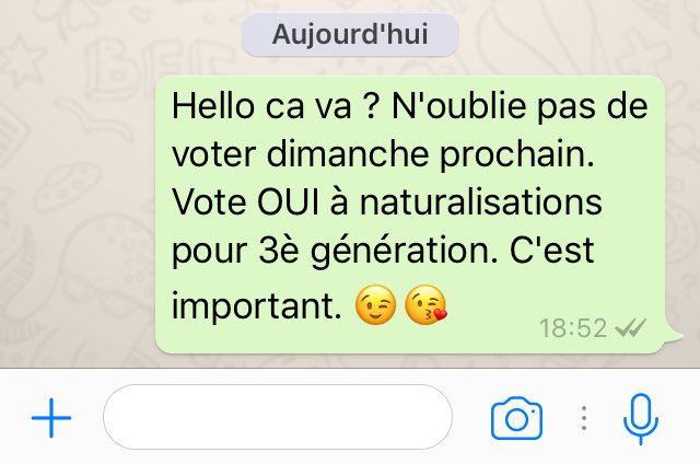 nashtags's tweet photo. Lobbying familial. 😘😉
#CHvote #JaZur3Generation #3GenOUI #Abst17 https://t.co/UsJVuCzs2j