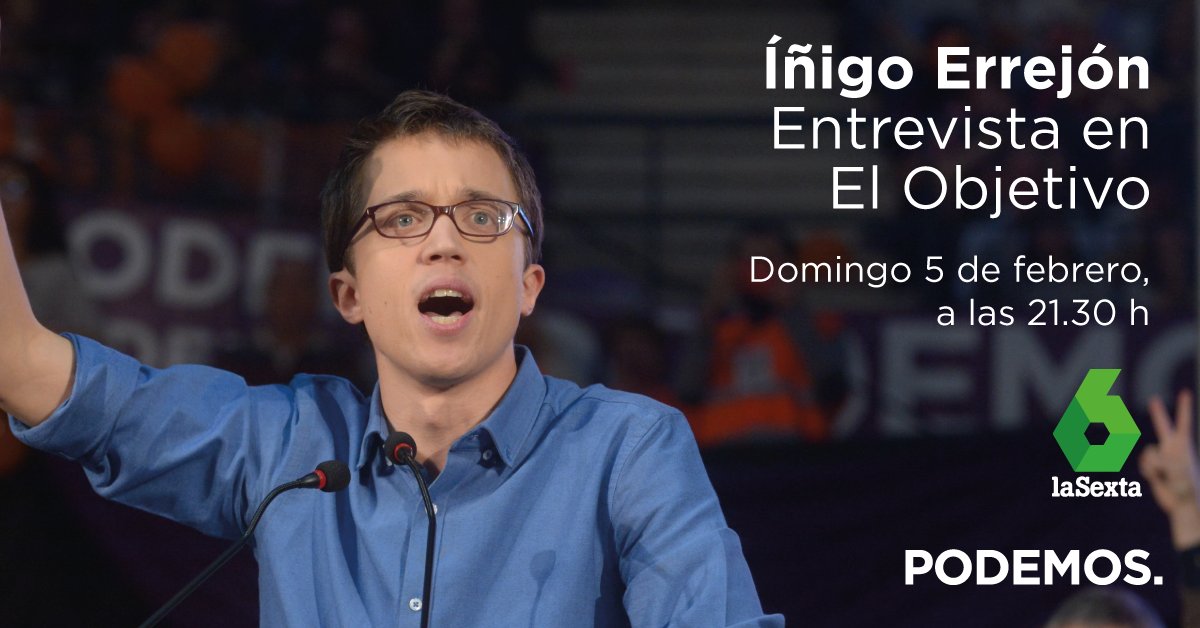 ierrejon's tweet photo. Esta noche estoy en @ObjetivoLaSexta hablando sobre @recupeilusion y nuestra II Asamblea Ciudadana https://t.co/0JCsj4Fg0d