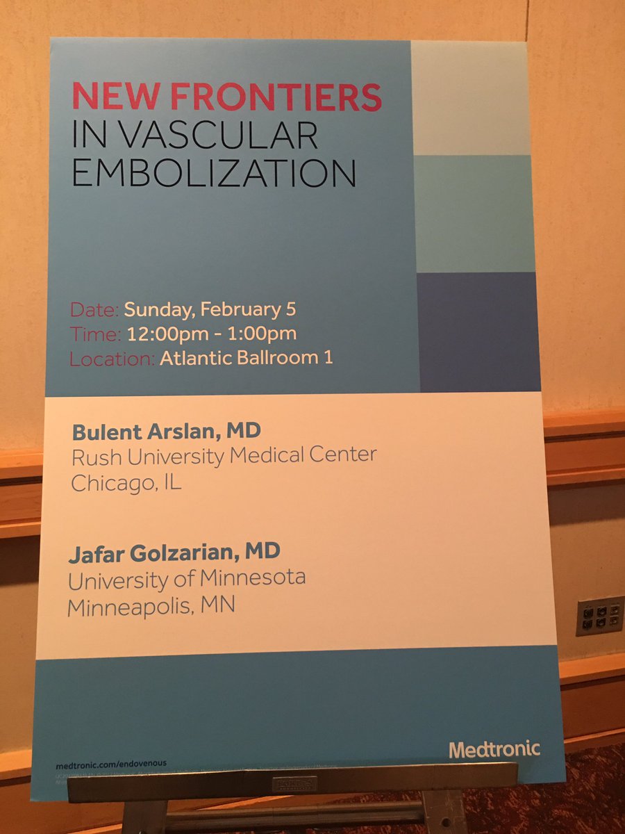 kmadass's tweet photo. Great talk by @arslanmd and Dr. Golzarian showing unique uses of plugs/coils. #embocity @VIR_RUSH @CIO_Oncology @ISETNews @Medtronic https://t.co/zi3sStWHCH