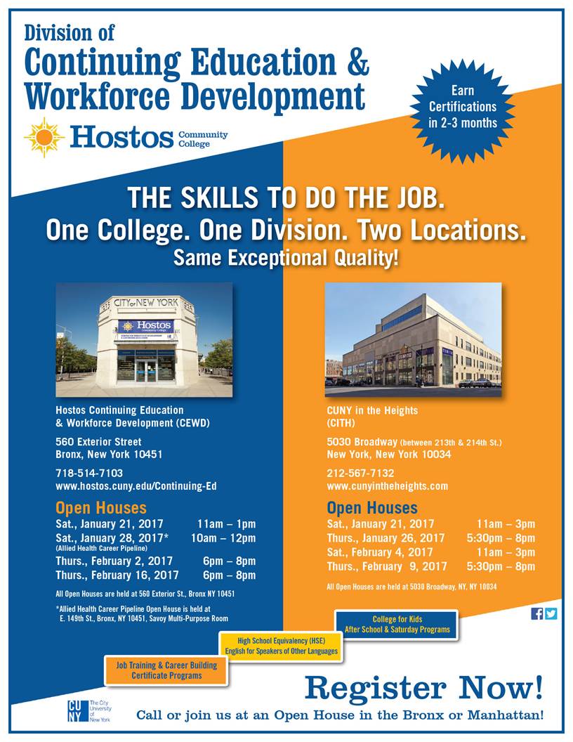 Let our Continuing Education &amp; Workforce Dev. get you "The Skills To Do The Job." FREE open houses coming. 
ow.ly/7AGv308EUFg