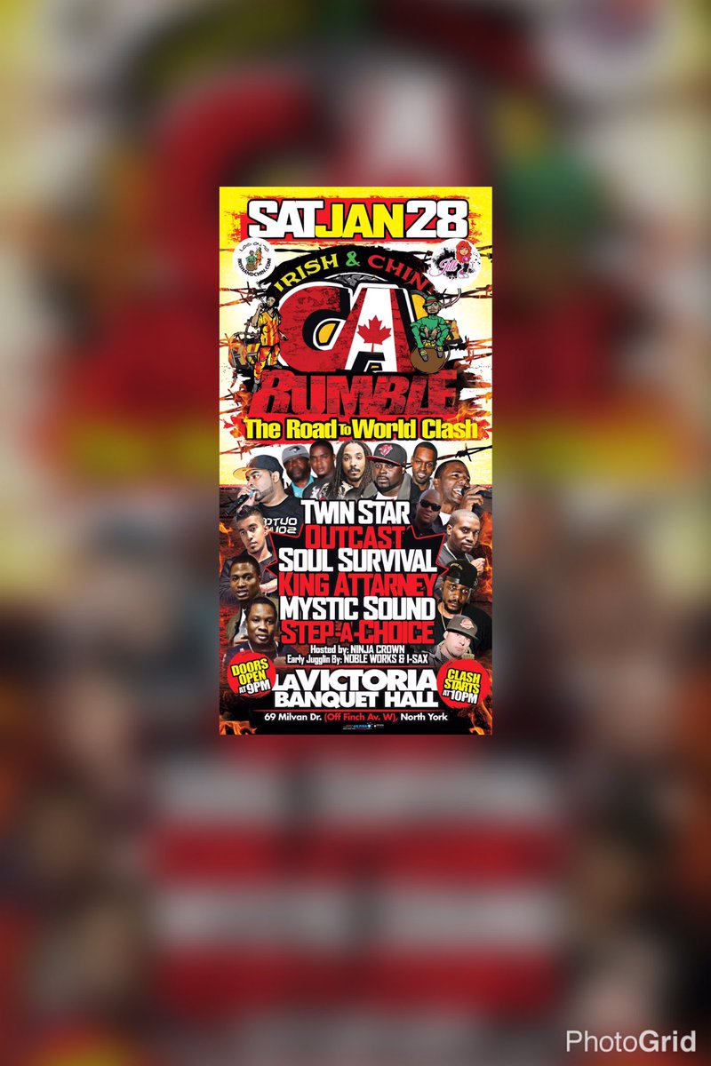 IrishandChin's tweet image. FULL video of #CanadaRumble 2017 #soundclash click youtu.be/a_AEDXhrR2M 📢📢📢