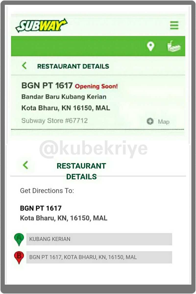 Maafsebut Esok Doh Tu Subway Kubang Kerian Akan Facebook