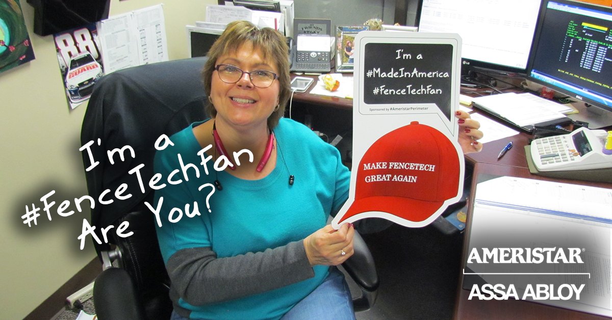 AmeristarFence's tweet photo. Are you a #FenceTechFan ? Show #AmeristarPerimeter your fandom for a chance to win big at #FENCETECH17 https://t.co/EX0S3xvNL8