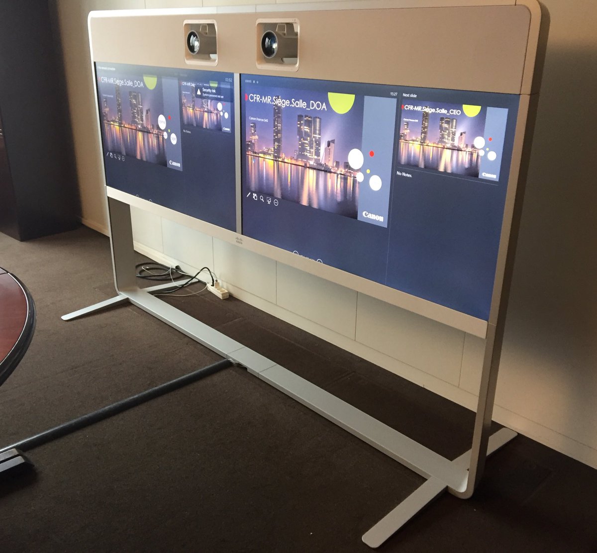 VideobutlerNL's tweet photo. Deze week hebben we weer een mooie Cisco #MX700 met #SpeakerTrack mogen leveren en installeren voor @CanonEurope, dit keer in Parijs https://t.co/6kaV0LrIpH