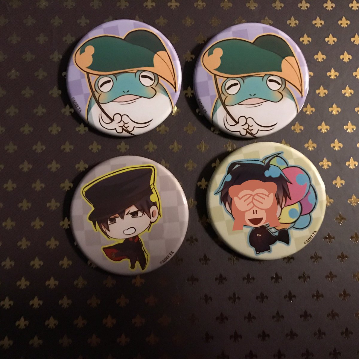 古書店街の橋姫 ステラワース 缶バッジ 交換】 譲：蛙男②、川瀬(金色