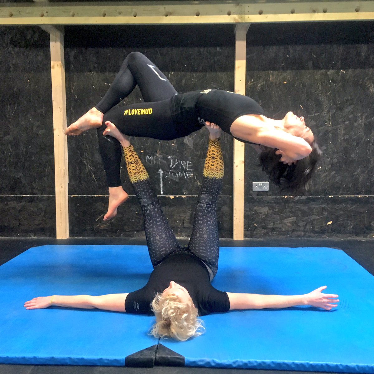 LauraTryUK's tweet photo. Loving life with @kazza26280 at @ThePTBarn π― #acroyoga #yoga #ORMRoadshow https://t.co/SQsJ1RjwYZ