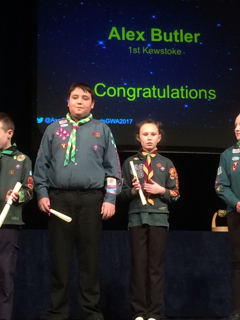 kewstokescouts's tweet photo. #ScoutsGWA2017 @axescouts Congratulations Alex Butler, Axe District Golden Woggles Achievement Award 2017 https://t.co/bWG0nYVlro