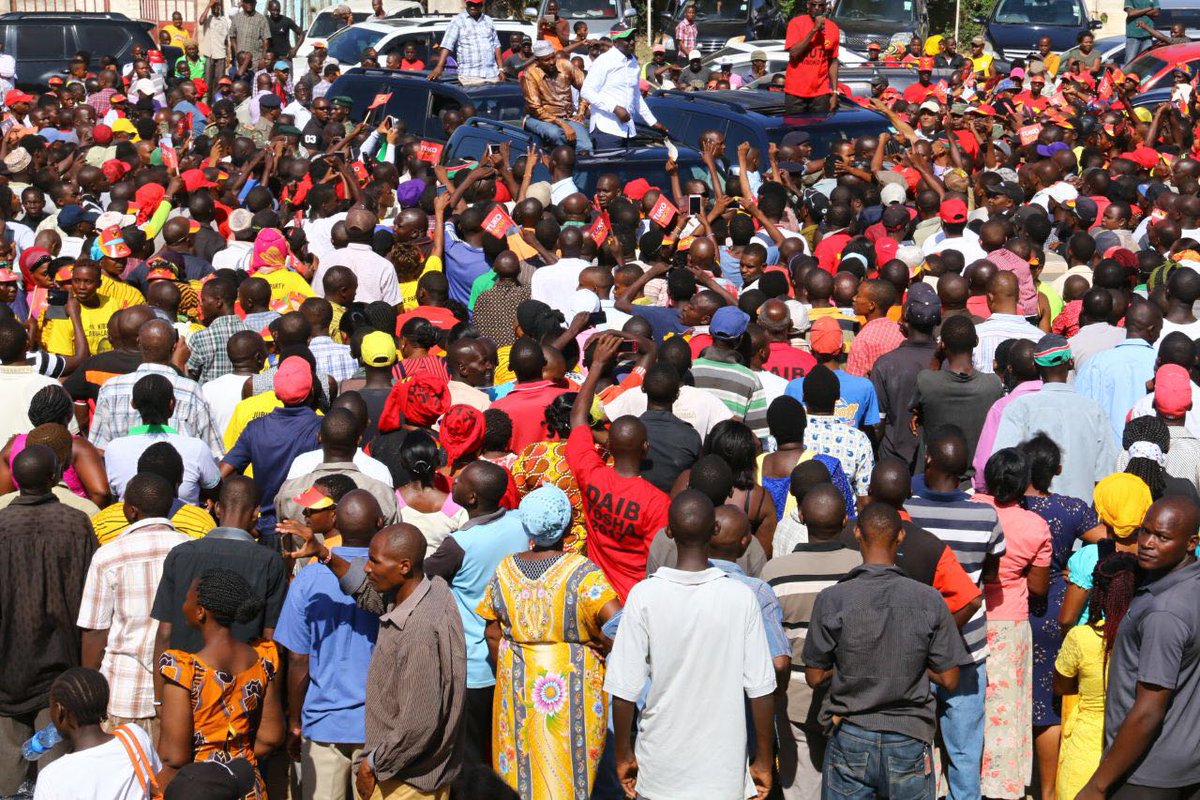 DualeTena's tweet photo. Opposition remains tight-lipped in selling agendas as ML @HonAdenDuale &amp; DP Ruto spearhead Jubilee onslaught in their yard #RutoInCoast https://t.co/6VLGjm8Yxh