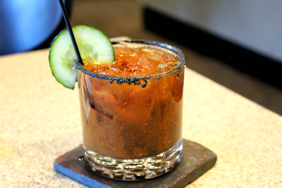 PondHouseCafe's tweet photo. Our signature bloody mix on a Sunday morning = deliciousness! AND our Tag Sale is happening now until 2:30. #brunch #pondhousecafe https://t.co/eZaFEd061h