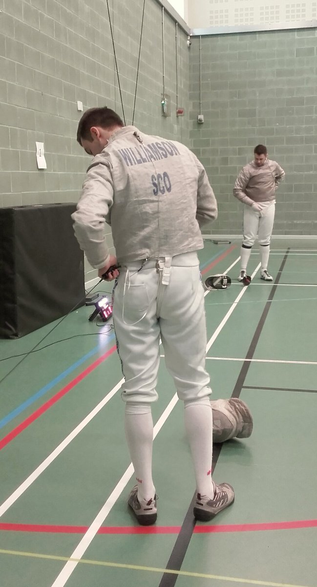ScotStuSport's tweet photo. Final of the Men's Sabre with Williamson (@EdinburghNapier) v Cruickshank (@QMUniversity)! #SSNationals @SSSFencing https://t.co/gZd5A47tKA