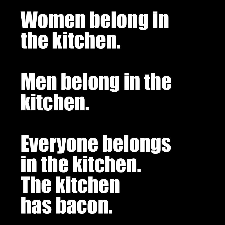 We LOVE to cook, so we're strong believers that cooking crosses all gender restrictions! After all, it's the EATING part that's important.