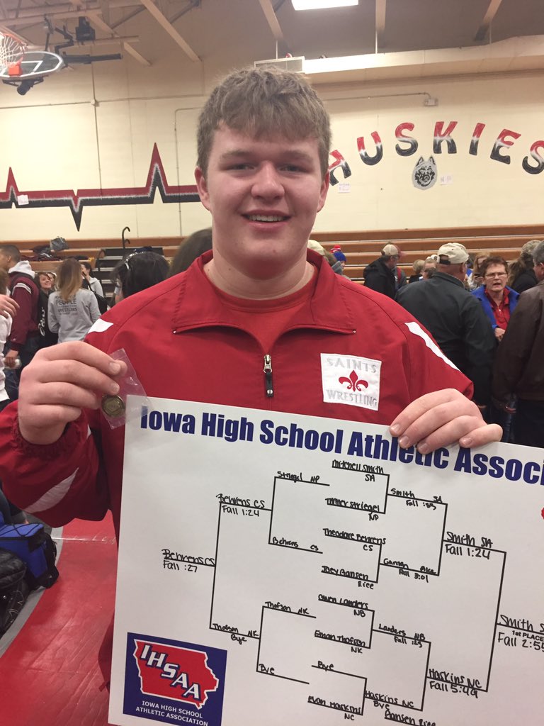 Between winning today and going to regionals as a team I'd say today was a good day