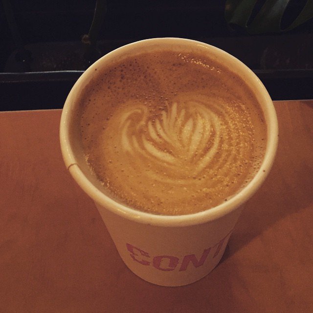 #cromulentcoffee at <a href="/contrabandsf/">Contraband Coffee</a>. #cappuccino to go. #coffee cromulentcoffee.com/?id=ig3003084