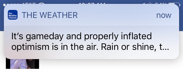 Angiecaps's tweet photo. It appears the Weather Channel may be pulling for the Falcons #SuperBowl #Falcons #checkthegameball https://t.co/Z1EB3H1P91