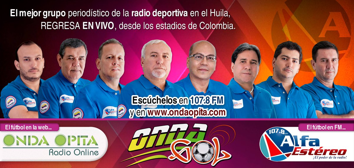 Onda_Gol's tweet photo. Hoy regresa el fútbol a #Neiva. Desde las 2pm transmite @Onda_Gol por Alfa estéreo en 107.8 FM. #AtléticoHuila vs #PatriotasFC ⚽️⚽️ https://t.co/HYHP4q0ePv