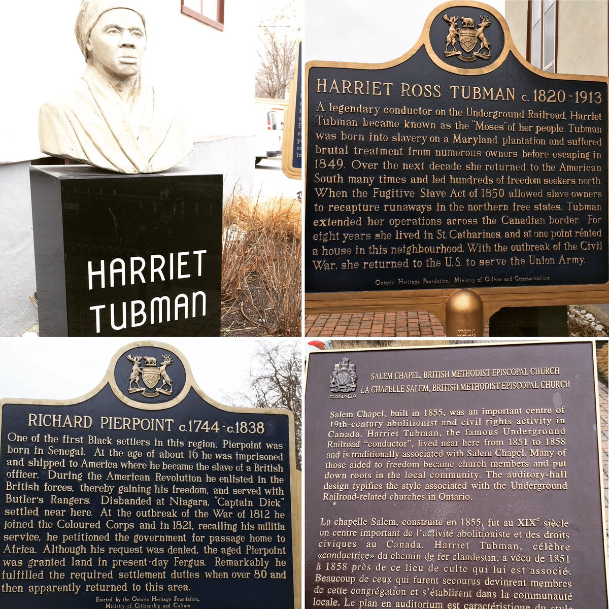 Explore your local history, you might find some heroes. #blackhistorymonth #stcatharines #canada #harriettubman #richardpierpoint