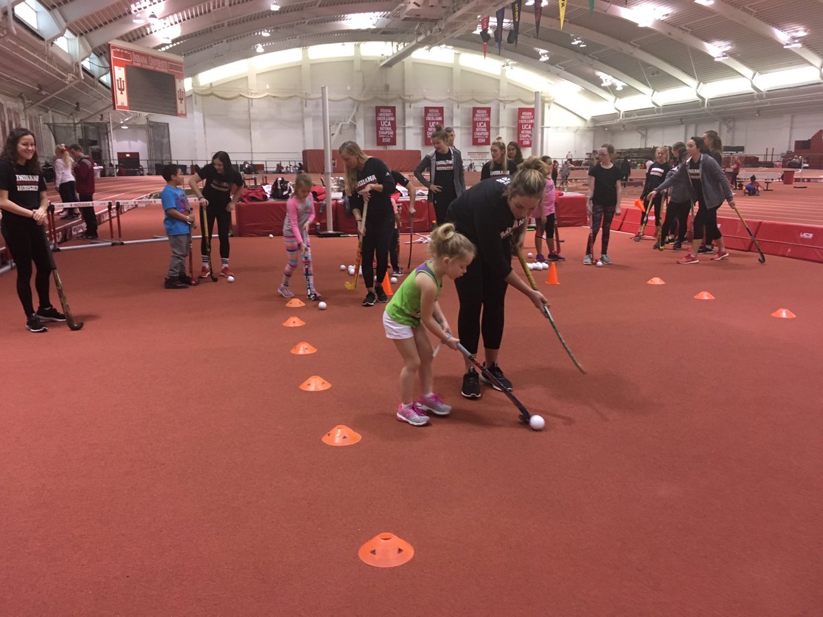 IndianaFH's tweet photo. National Girls & Women in Sports Day @OurIndiana Thanks @USAFieldHockey for the new FUNdamental sticks! #USFHA #NGWSD https://t.co/f0DnveioGD
