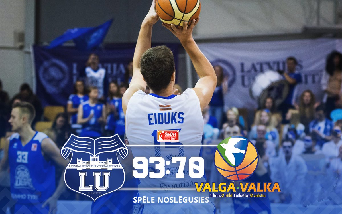 UZVARA! Ar 93:70 uzveicam ''Valka/Valga'' komandu un tiekam pie trešās uzvaras šajā, 2017.gadā! #LUbasketbols #OlyBetLBL