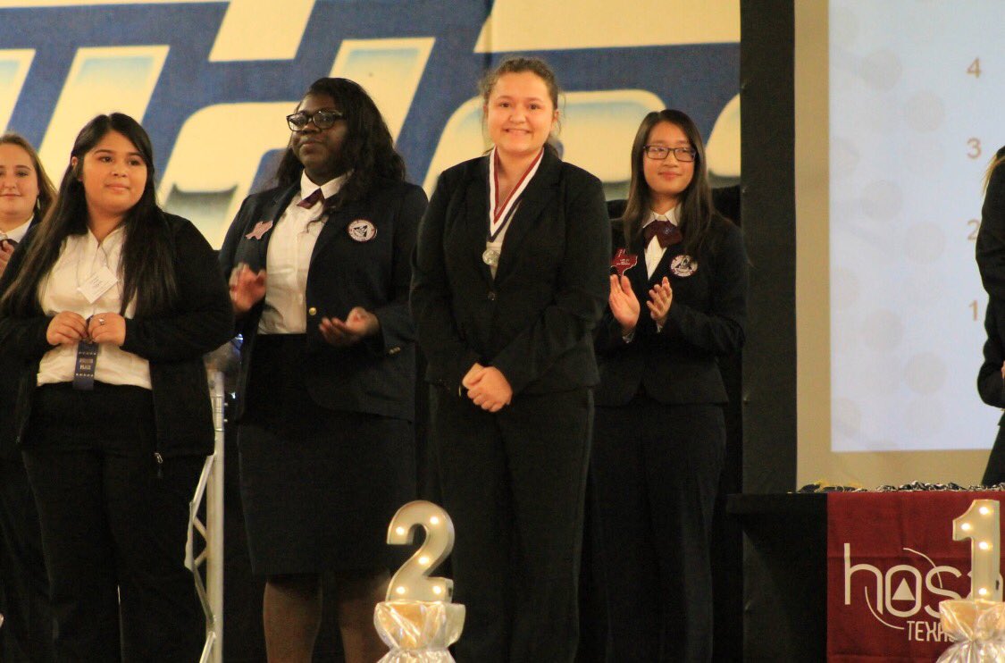 BNHSFrench's tweet photo. Our very own president, Monique Cooper, got SECOND PLACE at Texas HOSA's Area 5 competition and will be advancing to STATE! Félicitations! https://t.co/eQZufu9fpZ