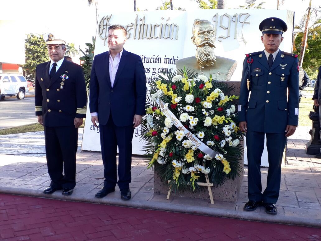 AlvaroRuelasE's tweet photo. Acto cívico, con motivo del Centenario de la Constitución Política de Los Estados Unidos Mexicanos #LosMochis #Ahome #Sinaloa https://t.co/WkjjEkKI0e