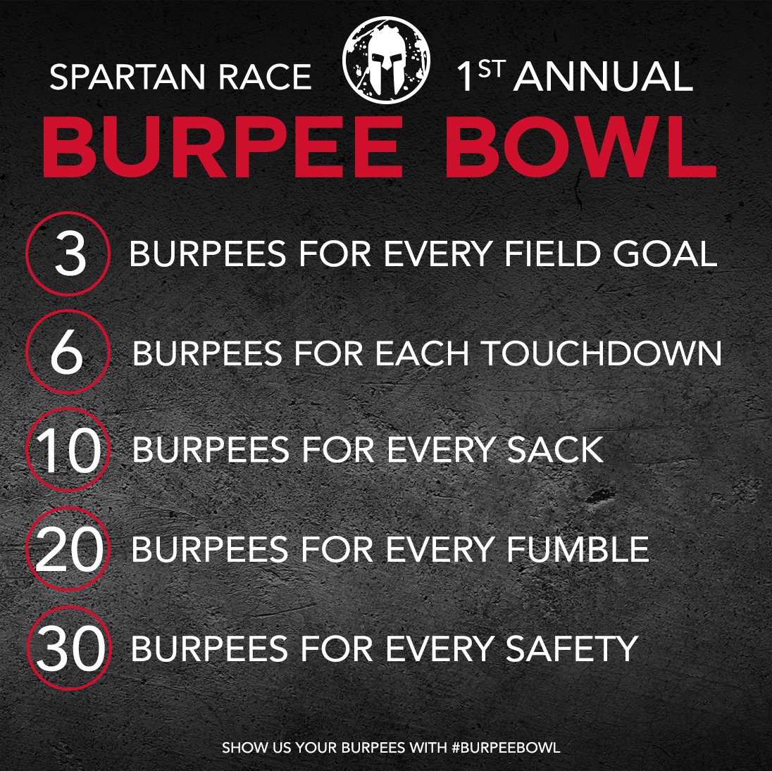 Super Bowl Spartans Celebrate Super Bowl Drinking Games Burpee Games Share Burpeebowl Videos Tag Spartan Race Scoopnest