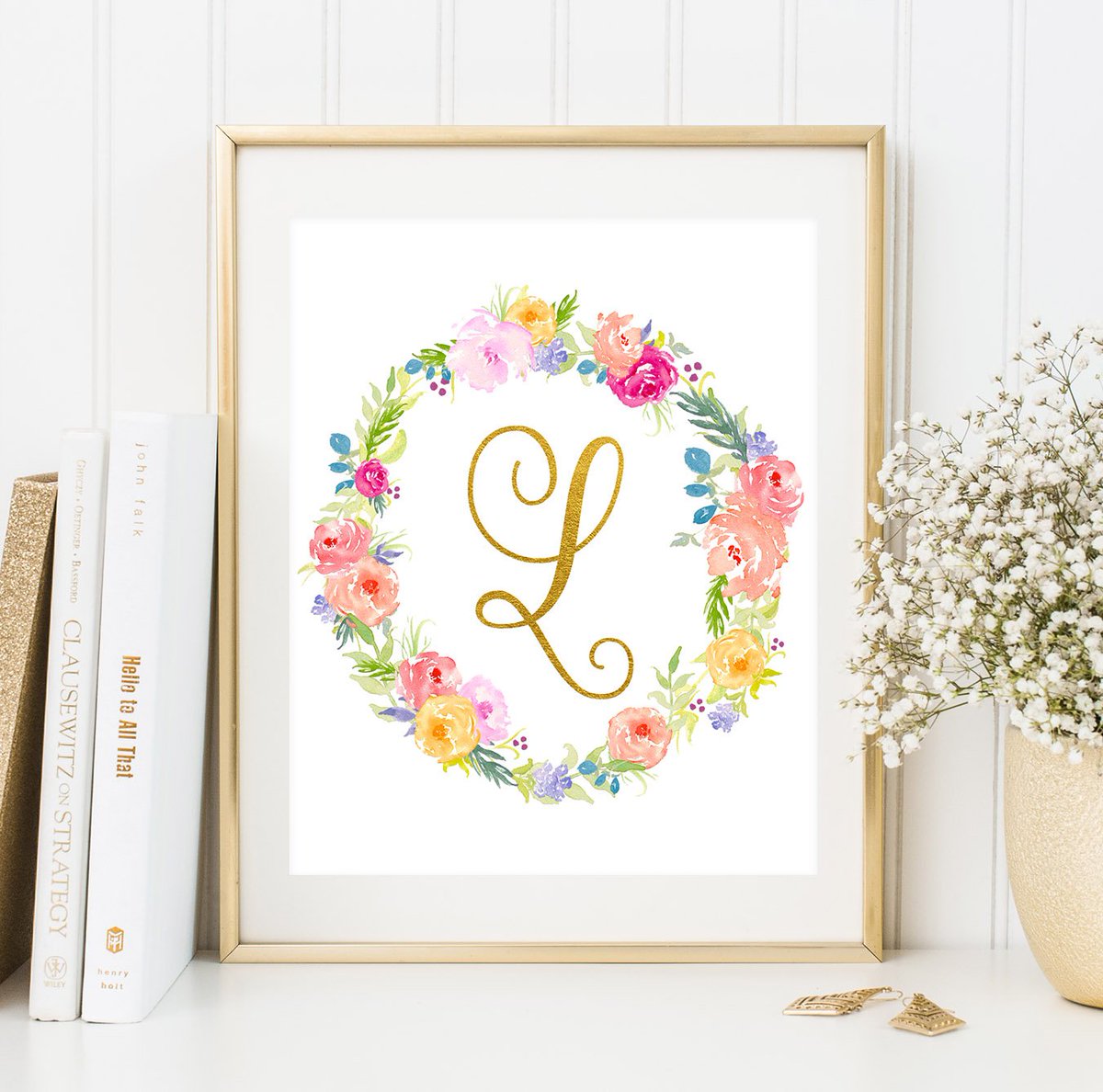 FloralArtFant's tweet image. etsy.com/listing/510153… #NurseryMonogram #LLetter #CustomLetterArt #GoldNurseryMonogram #Goldmonogram #floralwreath #floralnurseryart