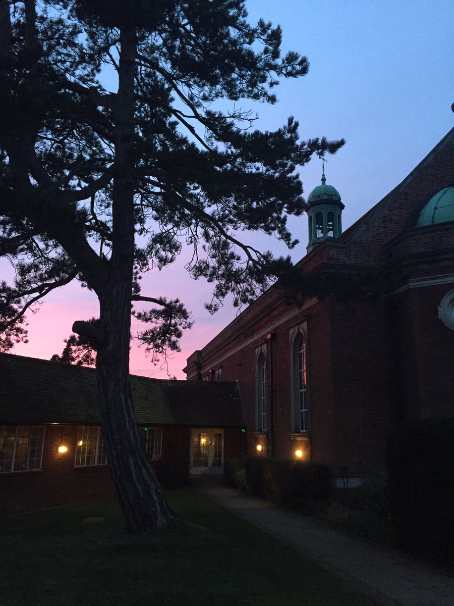 Beautiful sky over <a href="/StFelixSch/">Saint Felix School</a> this evening as I arrive to take Chapel for the boarding community