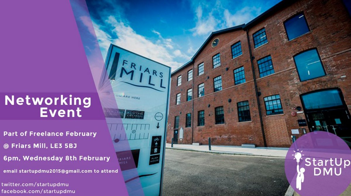 dmuenterprise's tweet photo. Make sure you don't miss out, there's still time to register your interest with @StartUpDMU #DMUFreelanceFeb #DMU https://t.co/k77div7Kx4