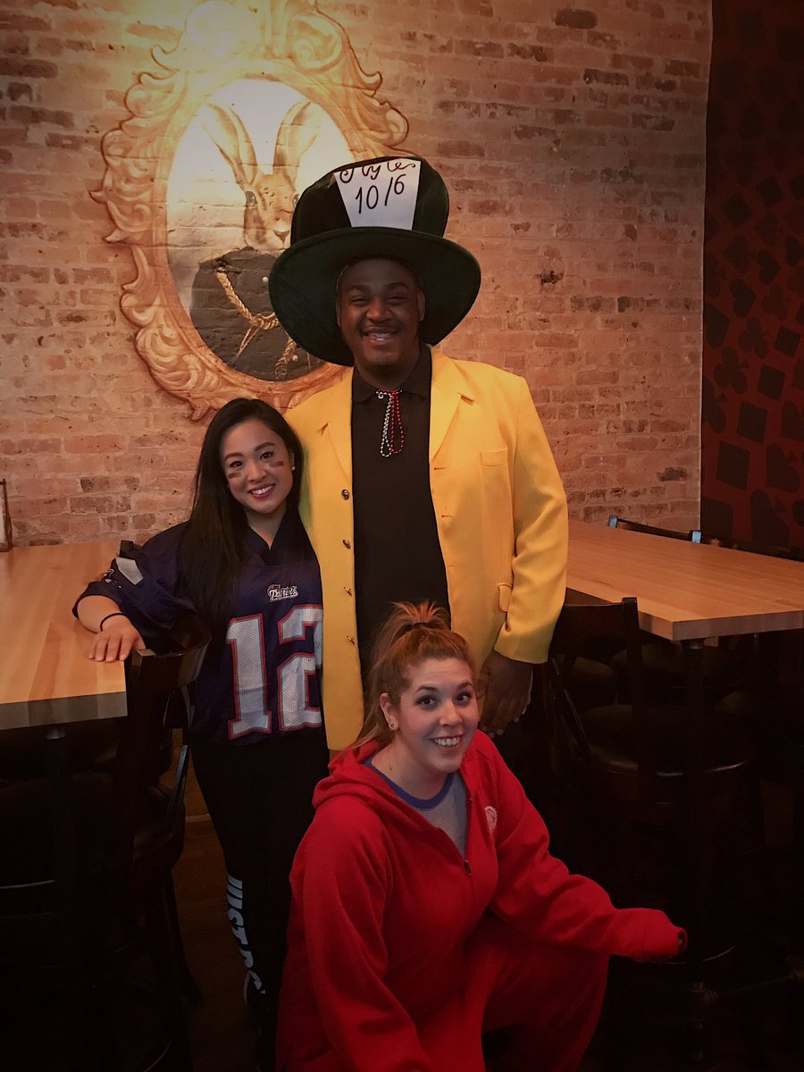 Come out and watch the Super Bowl with us!  Wear a onesie, football jersey or mad hatter costume! Play games during the big game!