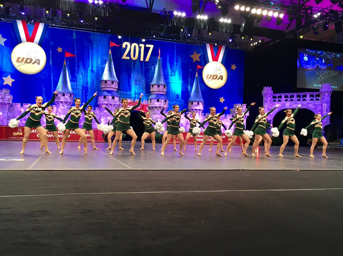 UDAnews's tweet photo. Feelin the "Rhythm of the Night" with The Villages HS in Large Varsity Pom Finals! #UDAnationals https://t.co/LWki2ni23L