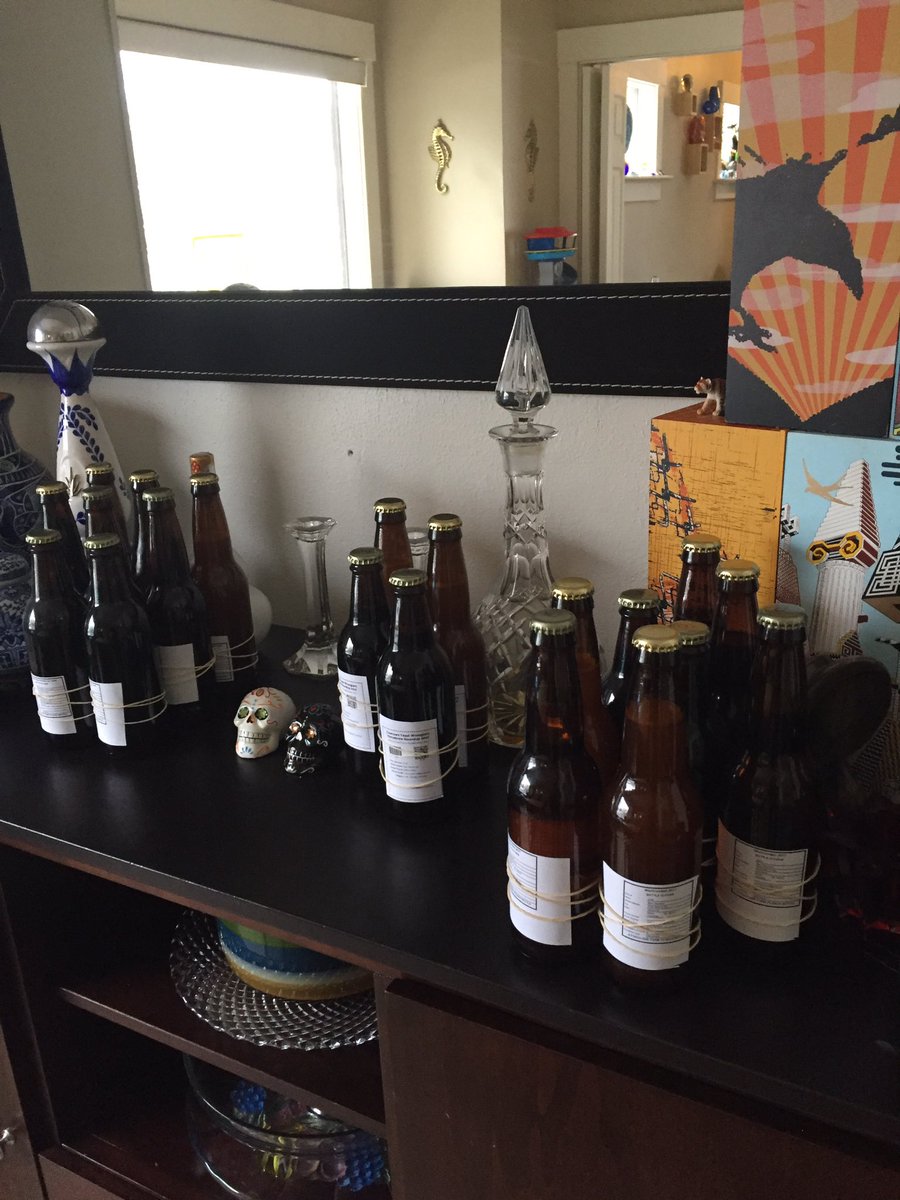 themarclar's tweet photo. Bottled and labeled for three separate comps. #werthogs #yeastranglers #mountainviewhomebrewopen representing #vanbrewers https://t.co/IBR9ME3JNR