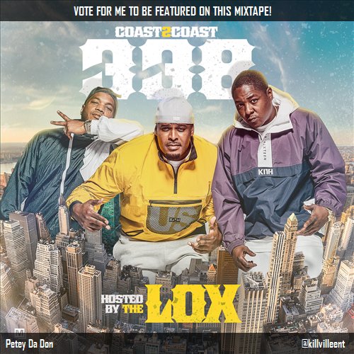 killville_ent's tweet photo. Vote my song No Hook on @coast2coastmag Mixtape 338 w/@thelox! https://t.co/3KI4T4LYkZ #Coast2Coast https://t.co/xQm6dB0hxp