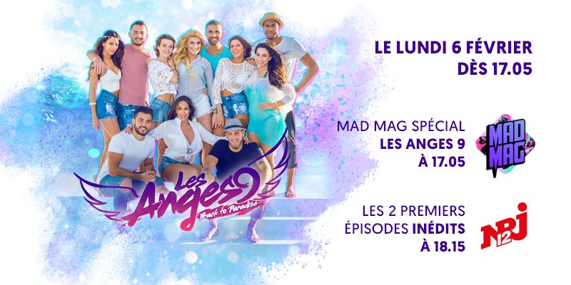 😲 L'aventure #LesAnges9 commence demain ! Le programme :
😜 17h05/ le #MadMag spécial #LesAnges9
😇 18h15/ les 2 premiers épisodes inédits