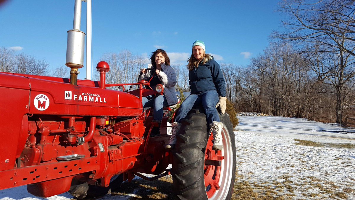 nhcann's tweet photo. Farming (sitting on a tractor counts!) in NH in the winter! https://t.co/VLwmY3h8yw