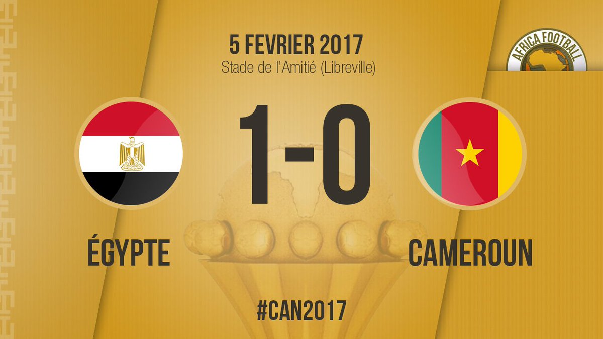 23' Egypte🇪🇬 1-0 🇨🇲Cameroun : GOAL ! GOAAAAAAAALLLLLLLLLLLL ! Mohamed El Neny ouvre le score pour l'Egypte !
#EGYCMR #CAN2017
