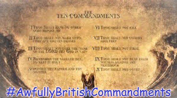 Thou shalt not put milk in before the tea bag
Come on lets play #AwfullyBritishCommandments 🇬🇧